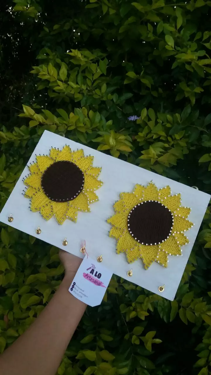 hilorama porta llave girasoles